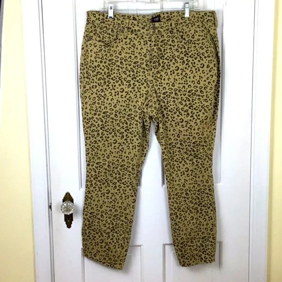 NYDJ Skinny High Rise Jeans Cheetah Denim - Picture 2 of 10
